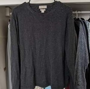 worn gray sweater
